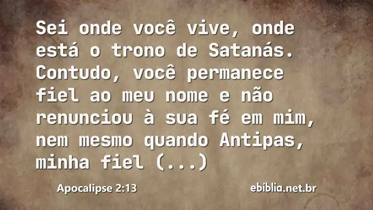 Apocalipse 2:13