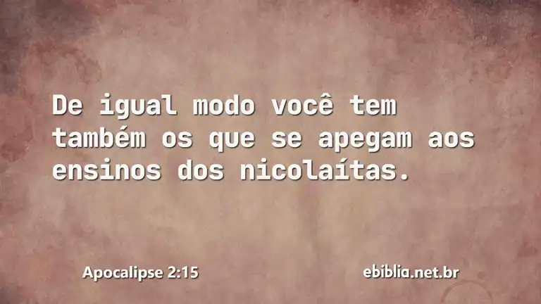 Apocalipse 2:15