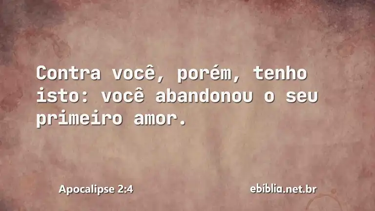 Apocalipse 2:4