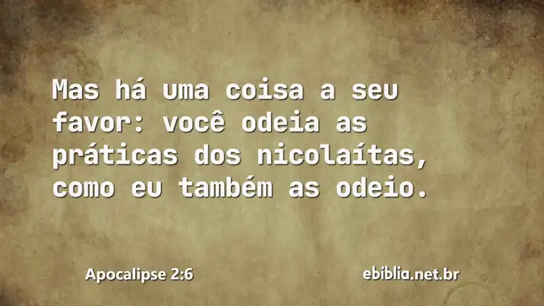 Apocalipse 2:6