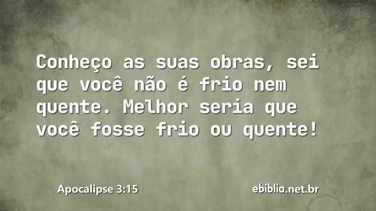 Apocalipse 3:15