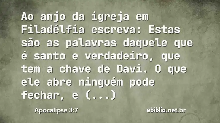 Apocalipse 3:7