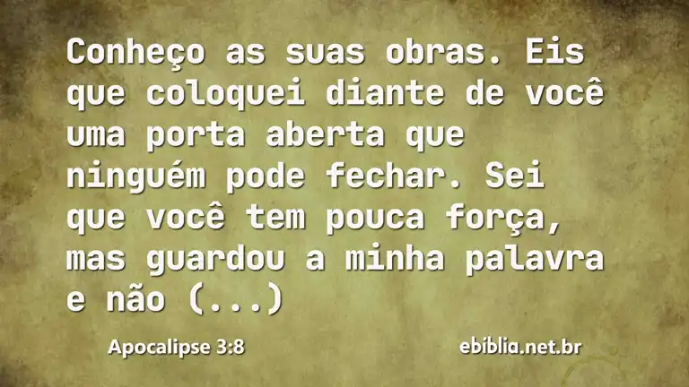 Apocalipse 3:8