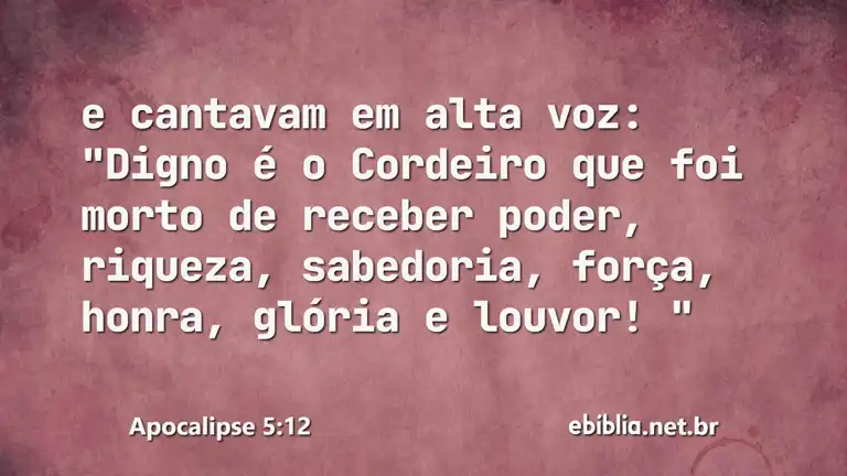 Apocalipse 5:12