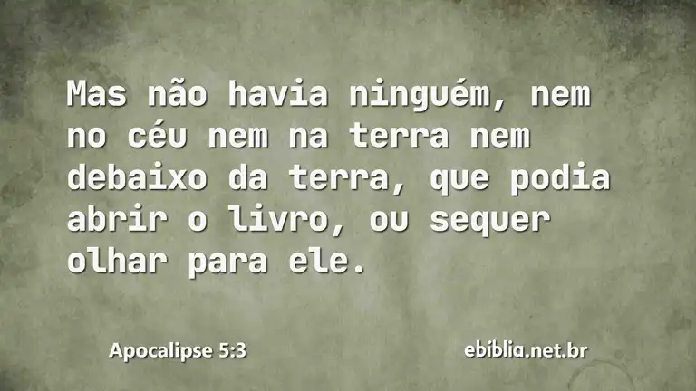 Apocalipse 5:3