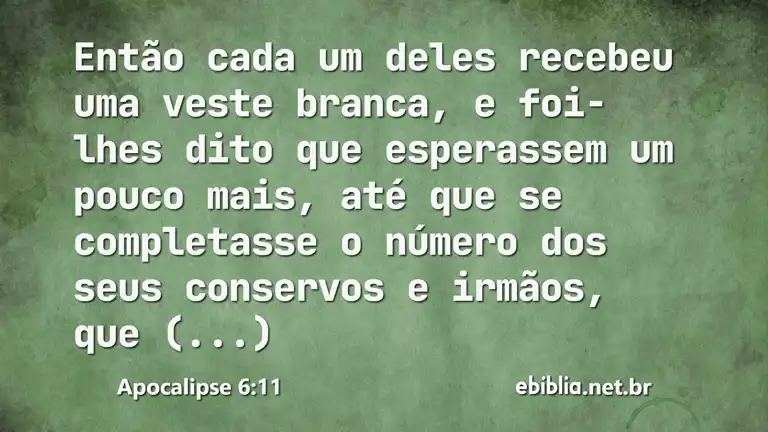 Apocalipse 6:11