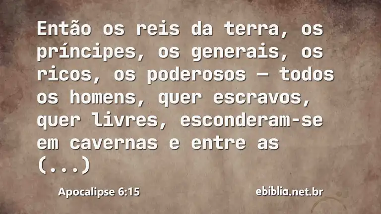 Apocalipse 6:15