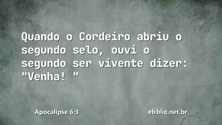 Apocalipse 6:3