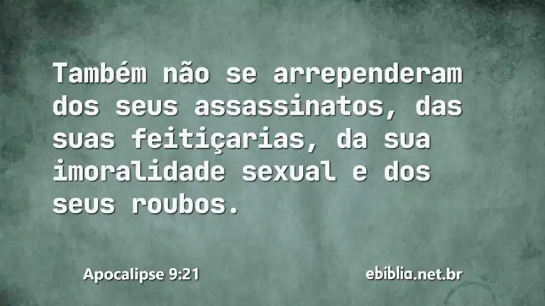 Apocalipse 9:21