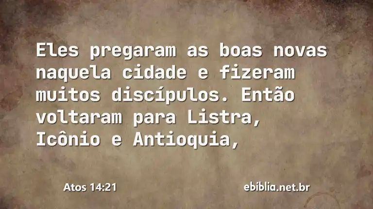 Atos 14:21