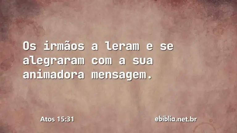 Atos 15:31