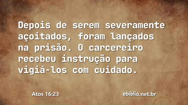 Atos 16:23