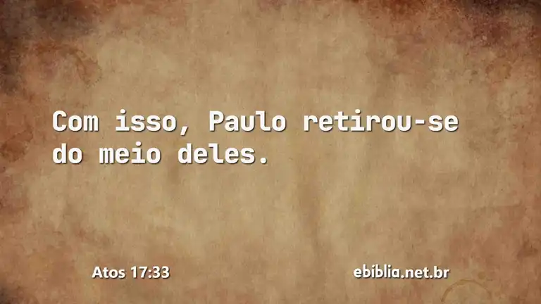 Atos 17:33