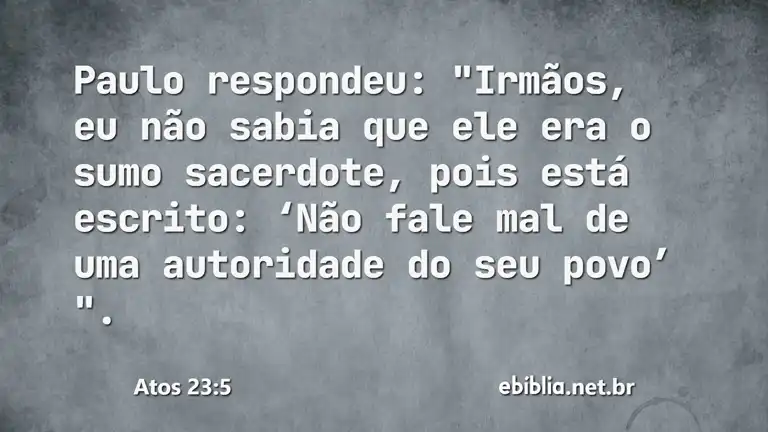 Atos 23:5