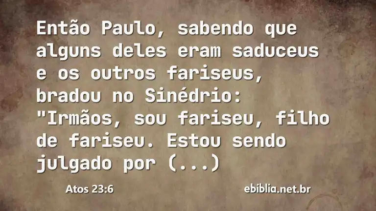 Atos 23:6