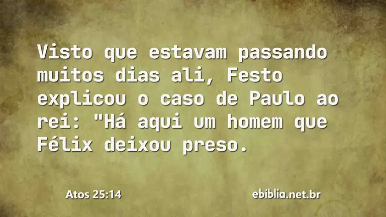 Atos 25:14