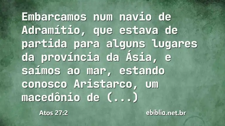 Atos 27:2