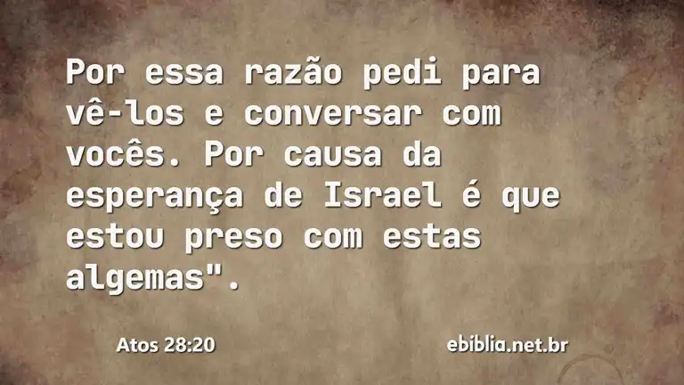 Atos 28:20