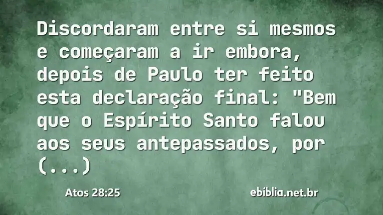 Atos 28:25