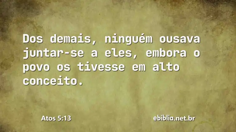 Atos 5:13