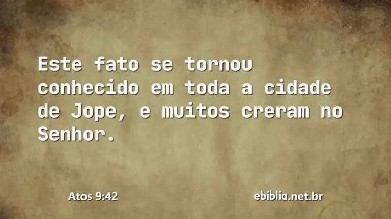 Atos 9:42