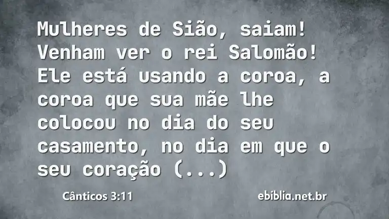 Cânticos 3:11