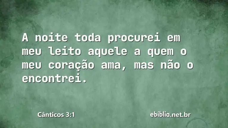 Cânticos 3:1