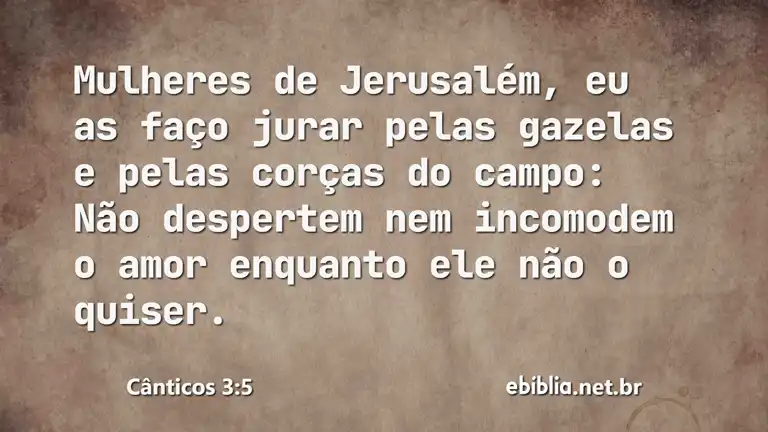 Cânticos 3:5