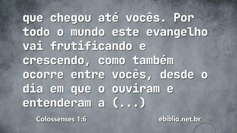 Colossenses 1:6