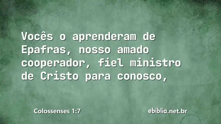 Colossenses 1:7