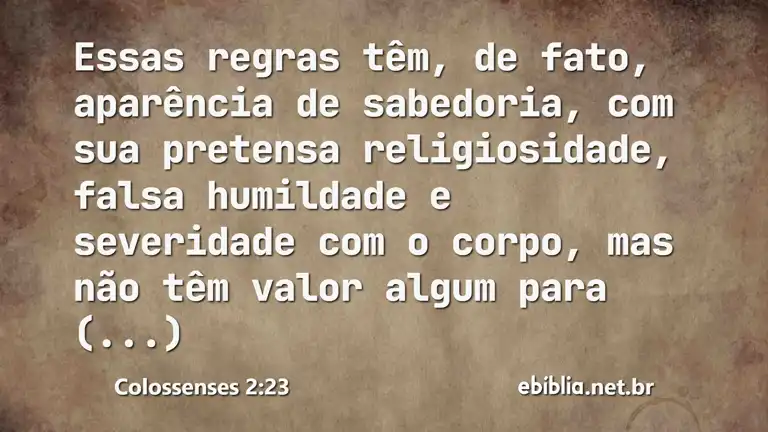 Colossenses 2:23