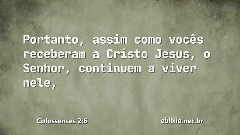 Colossenses 2:6