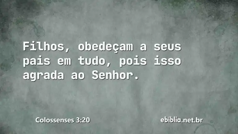 Colossenses 3:20