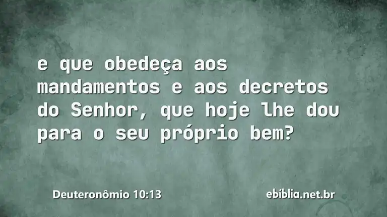 Deuteronômio 10:13