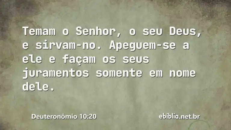 Deuteronômio 10:20