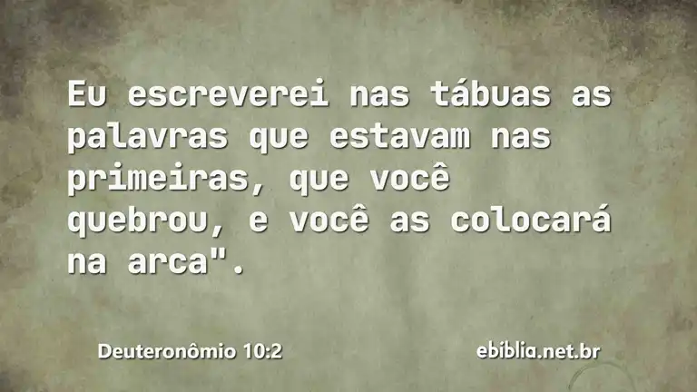 Deuteronômio 10:2