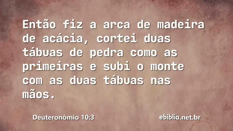 Deuteronômio 10:3