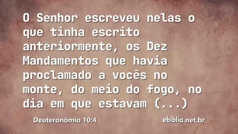 Deuteronômio 10:4