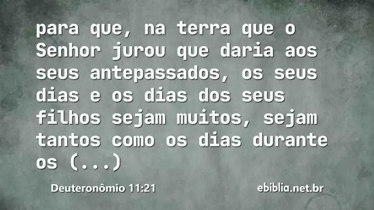 Deuteronômio 11:21