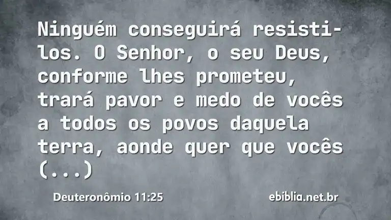 Deuteronômio 11:25