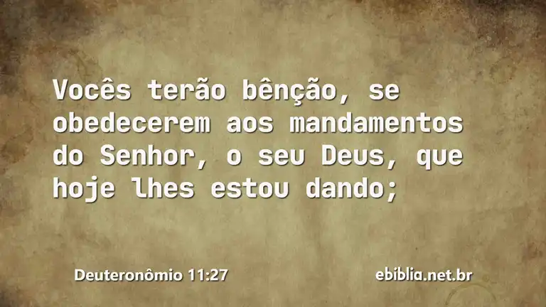 Deuteronômio 11:27