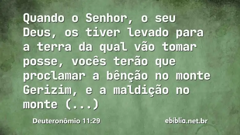 Deuteronômio 11:29