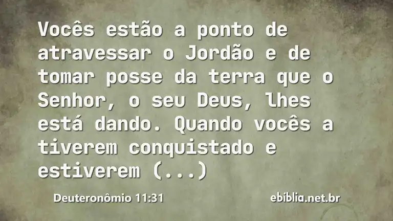 Deuteronômio 11:31