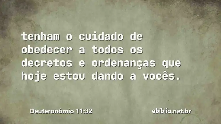 Deuteronômio 11:32