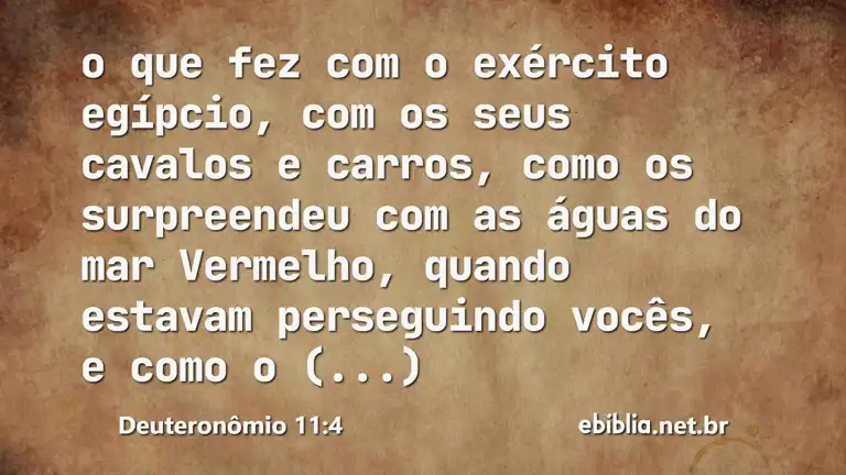 Deuteronômio 11:4