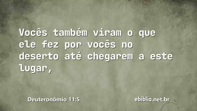 Deuteronômio 11:5