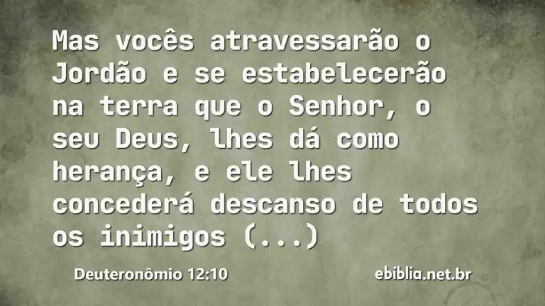 Deuteronômio 12:10