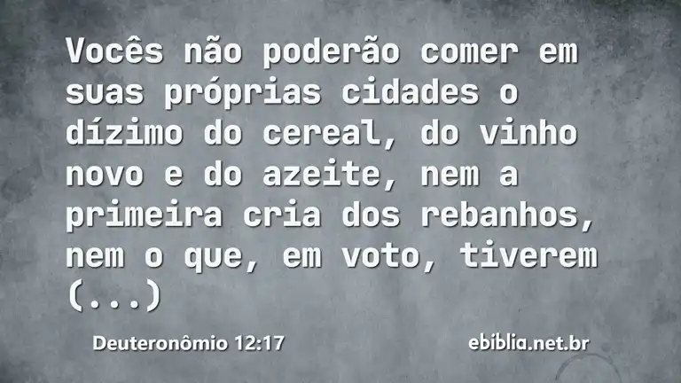 Deuteronômio 12:17