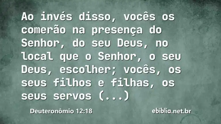 Deuteronômio 12:18