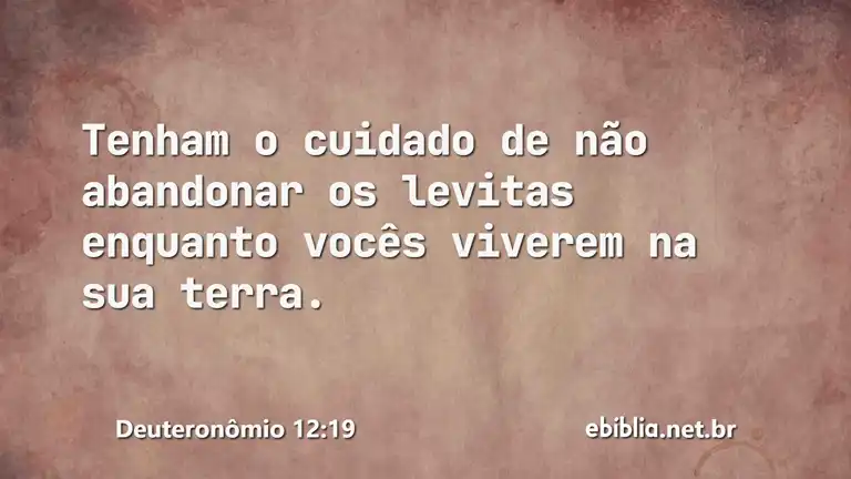 Deuteronômio 12:19